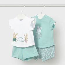 Βρεφικό σετ Mayoral μπλούζα και παντελόνια, 4 τεμαχίων, 0-24 μηνών, 1641.