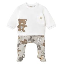 Βρεφικό σετ Mayoral, τυπωμένη μπλούζα Αρκουδάκι και παντελονάκι, 0-6 μηνών, 1589.