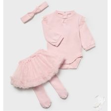 Βρεφικό σετ Mayoral κορμάκι και φούστα, 3 τεμαχίων, 2814.