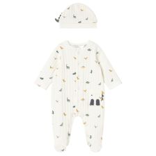 Βρεφικό σετ Mayoral, ολόσωμη φόρμα και σκουφάκι, 0-9 μηνών, 2717.