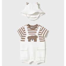 Βρεφικό σετ Mayoral Ολόσωμη φόρμα και καπέλο, 1-9 μηνών, 1606.