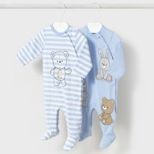 Βρεφικό σετ Mayoral μακρυμάνικη ολόσωμη φόρμα, 2 τεμαχίων, 0-6 μηνών, 1709.