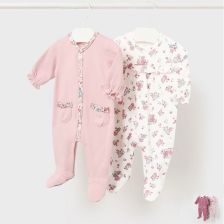 Βρεφικό σετ Mayoral Ολόσωμες φόρμες με λουλούδια, 2 τεμαχίων, 2778.