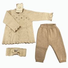 Βρεφικό σετ Mayoral κολάν, γιλέκο και τιάρα, 2783.