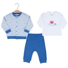 Βρεφικό σετ Сiccim Baby Καβούρι, Μπλε, 3 τεμαχίων, 0-9 μηνών U4860.