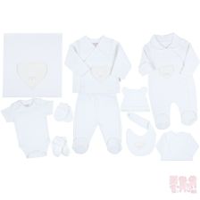 Βρεφικό σετ για νεογέννητο Ciccim Baby Αρκουδάκι, Καρδιά, 10 τεμαχίων, 0-3 μηνών, U4741.