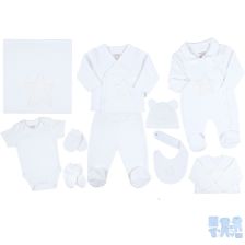 Βρεφικό σετ για νεογέννητο Ciccim Baby Αστέρια, 10 τεμαχίων, 0-3 μηνών, U4805.