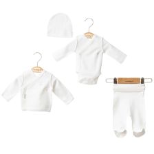 Βρεφικό σετ μαιευτηρίου Ciсcim Baby Λευκό, 4 τεμαχίων, 0-1 μηνών, U4948.