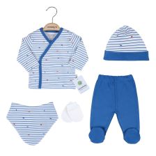 Βρεφικό σετ για νεογέννητο Ciсcim Baby Cancer, Μπλέ, 5 τεμαχίων, 0-3 μηνών, U4863.