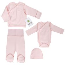 Βρεφικό σετ για νεογέννητο Ciccim Baby Ροζ, 4 τεμαχίων, 0-1 μηνών, U4948.