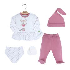 Βρεφικό σετ για νεογέννητο Ciсcim Baby Ροζ, 5 τεμαχίων, 0-3 μηνών, U4842.