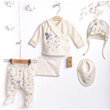 Βρεφικό σετ για νεογέννητο Ciсcim Baby Dragonfly, Εκρού, 5 τεμαχίων, 0-3 μηνών, U4930.