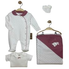 Βρεφικό σετ μαιευτηρίου Ciсcim Baby Λαγουδάκι, Ροζ, 4 τεμαχίων, 0-1 μηνών, U5139.