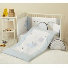 Σετ βρεφικής κρεβατοκάμαρας Bebetto με Πάντα, 60 x 120 εκατοστών, U461.