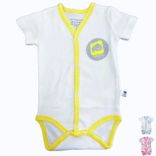 Βρεφικό κορμάκι AZARIA με κοντά μανίκια 0-1 μηνών, μέγεθος 50-56 εκατοστά.