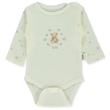 Βρεφικό κορμάκι Bebetto Organic Cute Bear, Εκρού, 0-12 μηνών, T3959.