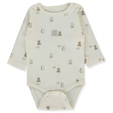 Βρεφικό κορμάκι Bebetto Organic Fun Moment, Εκρού, 0-12 μηνών, T4094.