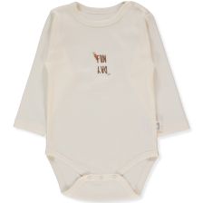 Βρεφικό κορμάκι Bebetto Wooden Car, Εκρού, 12-36 μηνών, T3977.