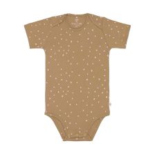Βρεφικό κορμάκι Lassig Dots curry, κοντομάνικο, 0-24 μηνών.
