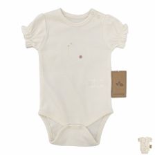 Βρεφικό κορμάκι Сiсcim Baby κοντομάνικο, Λουλούδια, Εκρού, 3-9 μηνών, U4964.