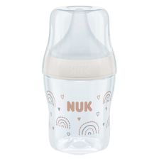 Γυάλινο βρεφικό μπιμπερό Nuk Perfect Match TC, 120 ml, 0-3 μηνών.