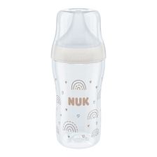 Γυάλινο βρεφικό μπιμπερό Nuk Perfect Match TC, 230 ml, 3 μηνών+.