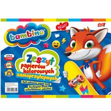 Μπλοκ Majewski Bambino αυτοκόλλητο χρωματιστό χαρτί 8 φύλλων