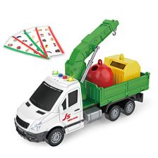 Παιδικό απορριμματοφόρο Raya Toys City Truck με μουσική και φώτα, με κάρτες διαλογής, 1:16.