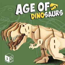 Ξύλινο παζλ 3D Raya Toys Age of Dinosaurs Tyrannosaurus Rex, 50 τεμαχίων.