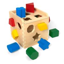 Ξύλινος διαλογέας Melissa and Doug Κύβος με σχήματα 575.