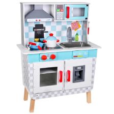 Ξύλινη παιδική κουζίνα Raya Toys με μπαταρίες.