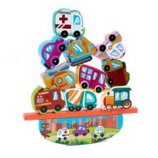 Ξύλινο παιχνίδι ισορροπίας Raya Toys Οχήματα.