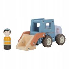Ξύλινο παιχνίδι Little Dutch Bulldozer, με οδηγό, LD2532.