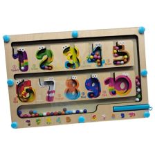 Ξύλινο παιχνίδι αριθμών με μαγνητικά μπαλάκια Raya Toys.