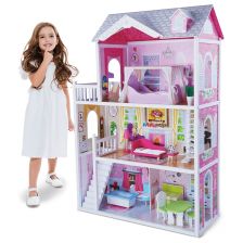 Ξύλινο σπίτι Moni Aria για κούκλες 4107