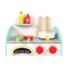 Ξύλινο παιδικό μπάρμπεκιου Raya Toys Μπλέ.