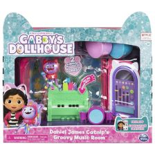 Σετ παιχνιδιού με φιγούρα Spin Master Gabby's Dollhouse Deluxe Room Daniel James Catnip Goovy Music Room, με 2 εκπλήξεις.