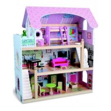 Παιδικό ξύλινο κουκλόσπιτο Moni Toys Mila 4110.