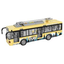 Παιδικό παιχνίδι λεωφορείο τρόλεϊ Raya Toys Traffic Bus με ήχους και φώτα, 1:16.