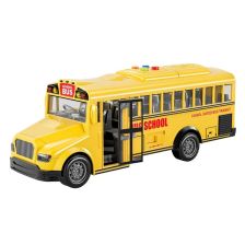 Παιδικό παιχνίδι σχολικό λεωφορείο Raya Toys, με μουσική και φώτα, 1:16.