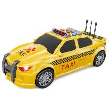 Παιδικό παιχνίδι αυτοκίνητο Raya Toys Taxi με μουσική και φώτα, Κίτρινο, 1:16.