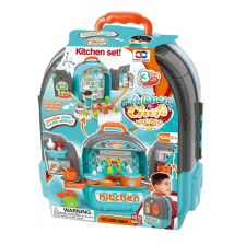 Παιδική κουζίνα σε βαλίτσα Raya Toys 3 σε 1 Mint.
