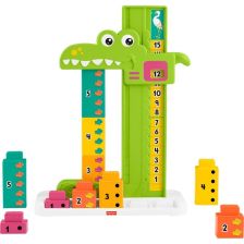 Παιδικό εκπαιδευτικό παιχνίδι Fisher Price Adding Alligator, 10 τουβλάκια στοίβαξης.