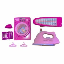 Παιδικό πλυντήριο ρούχων Raya Toys Με σίδερο και σιδερώστρα, με ήχους και φώτα