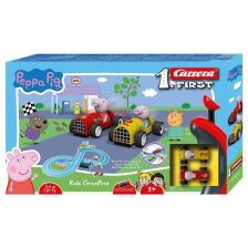 Παιδική πίστα με 2 αυτοκίνητα και τηλεχειριστήρια Carrera Peppa Pig Kids GranPrix 2,4 μέτρα, με μπαταρία