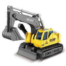 Παιδικός εκσκαφέας Raya Toys με ήχους και φώτα, 1:16.