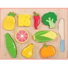 Παιδικό ξύλινο σετ κοπής Raya Toys Λαχανικά.