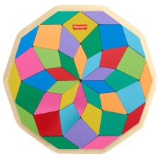 Παιδικό ξύλινο παζλ με πλαίσιο Fisher Price Mandala, 41 τεμαχίων.