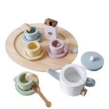 Παιδικό ξύλινο σετ τσαγιού Raya Toys 20 τεμαχίων.