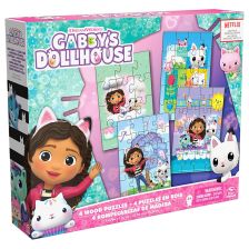 Παιδικά ξύλινα παζλ Spin Master Gabby's Dollhouse 4 τεμάχια, 72 τεμαχίων.
